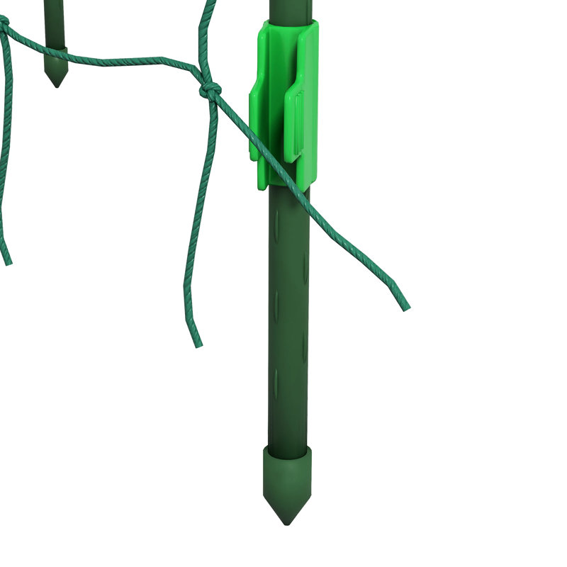 Outdoor Climbing Plant Arch Trellis, 6' Tall , Plastic Coated Steel Frame, Net, Support Cucumbers, Peas, Vegetables, Trellis For Plants Outdoor, Steel, Suitable Zucchini,