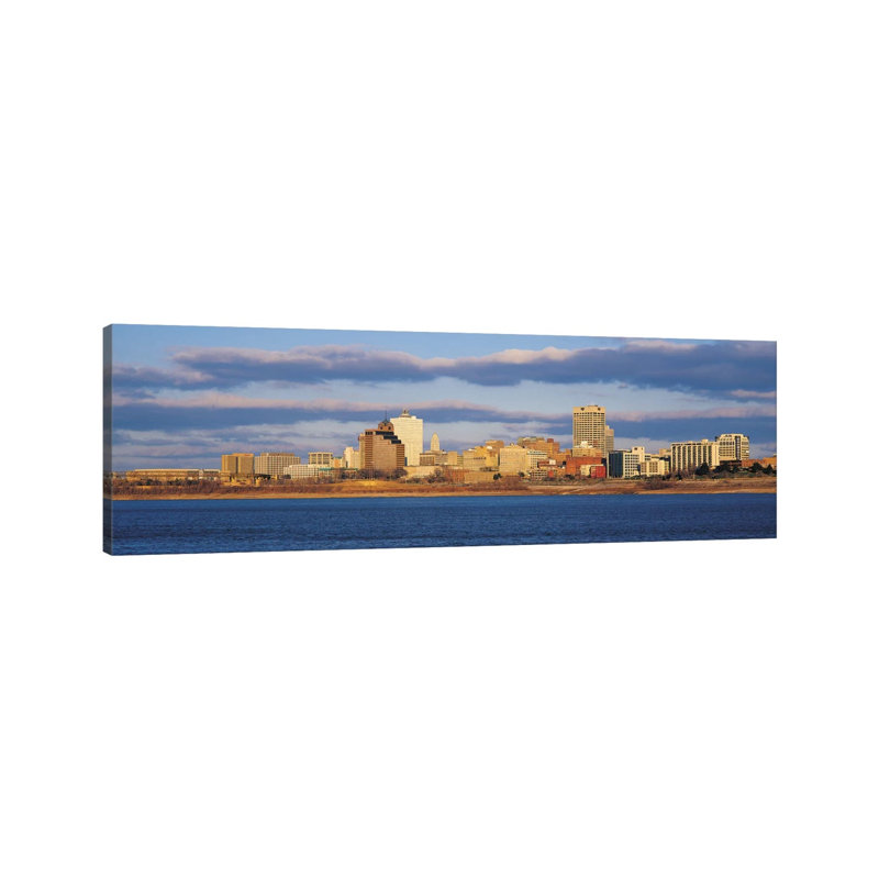 Memphis Panoramic Skyline Cityscape by Unknown Artist - Wrapped Canvas Panoramic Print, 30.48 cm H x 91.44 cm W x 1.91 cm D