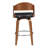 Blanco Swivel Upholstered Counter Stool with Solid Wood Frame-1214313205