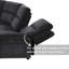 Ensemble de canapé modulaire inclinable en chenille gris et noir