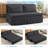  Ebern Designs Small Loveseat 3-in-1 Pull-Out Sleeper Sofa Bed with Throw Pillows-560956984