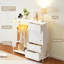 Commode 49 "avec support suspendu et lumières DEL, organisateur de garde-robe à 6 tiroirs avec station de charge-1205149505