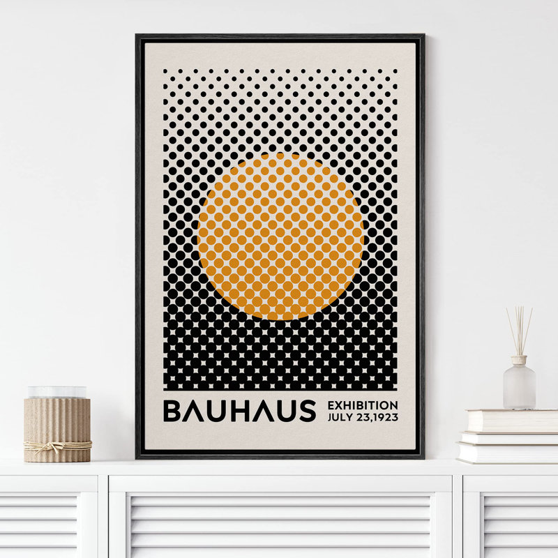 Blocs de couleurs abstraites et vibrantes, style Mid-Century Bauhaus, H 24 po x l 16 po, Noir