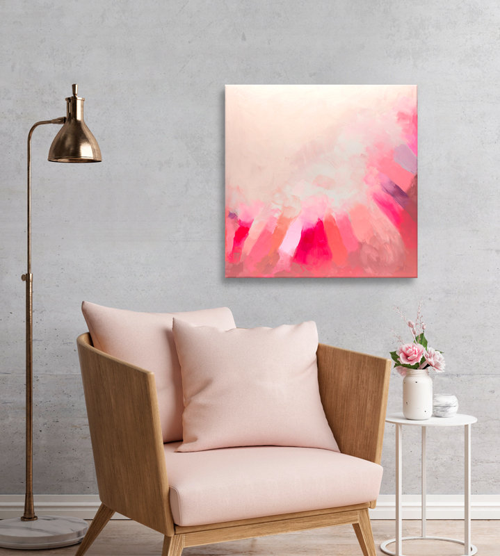 «Pink Light» - Impression sur toile tendue, H 24 po x l 24 po