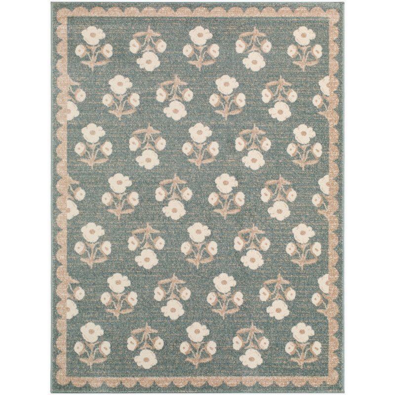 Jenni Yolo Home x Livabliss Louise Rug, Rectangle 9' x 7', Blue