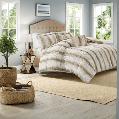 Luxury Bedding Sets, King Faux Fur Polyester Modern Home Comfort