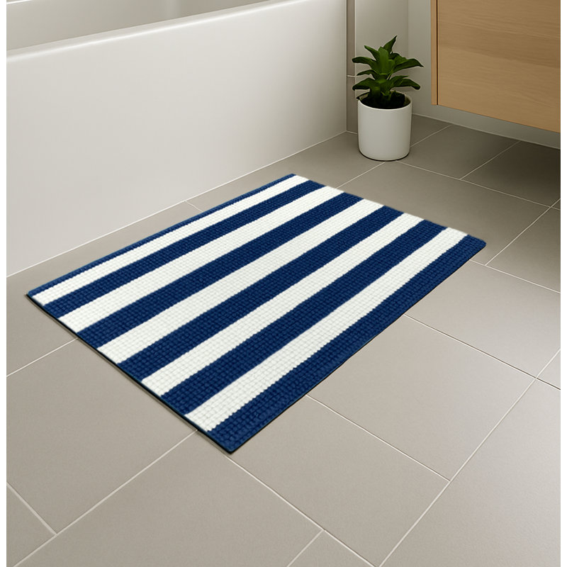 Tapis de salle de bain 36 po x 24 po, Bleu
