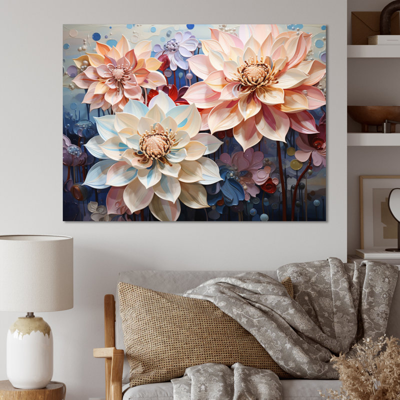 Marey China Art Graceful Blossoms IV sur impression sur toile, H 30 po x l 40 po x P 1,5 po, Encadrement doré