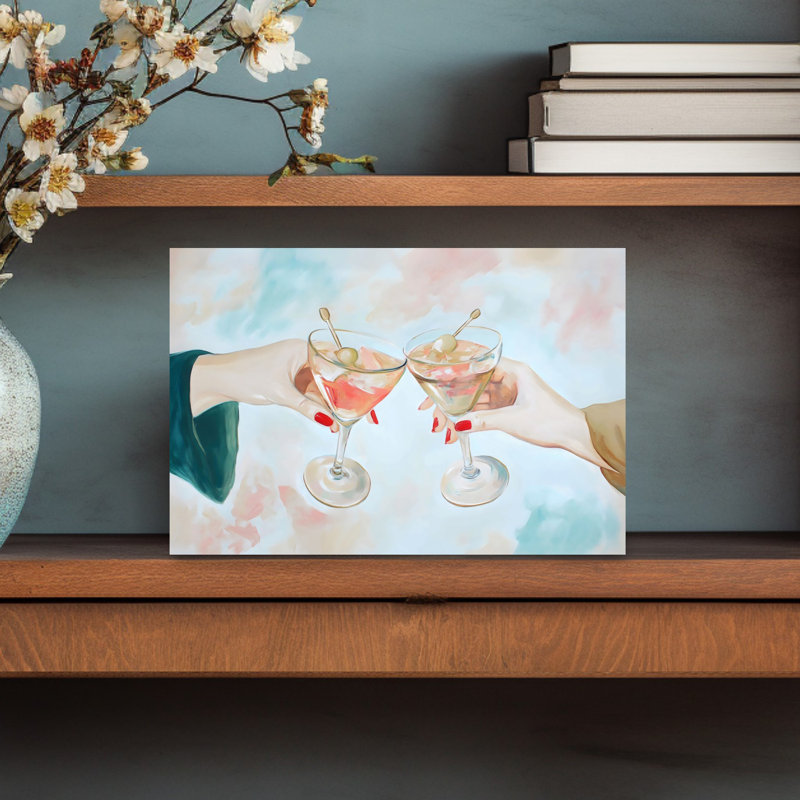 A Toast Abstract, art mural contemporain, H 12 po x l 18 po
