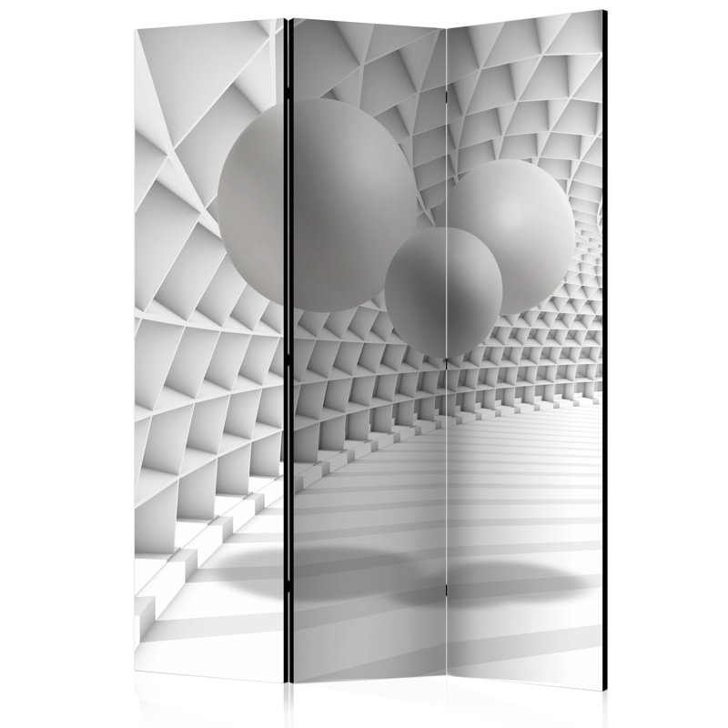 Willapa 172cm H Solid Wood Folding Room Divider, 3