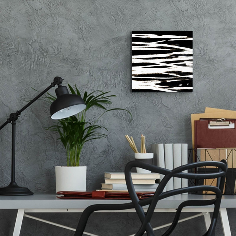  «Streaking Paths 4» par Alonzo Saunders, art mural en verre acrylique, 12 po x 12 po