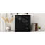 Meuble-lavabo de salle de bain 30 po avec lavabo en résine - combinaison de 3 tiroirs en bois massif de style rétro noir