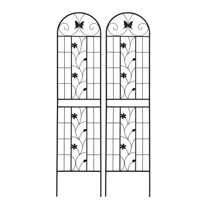 Rustproof Metal Garden Trellis 86.7"X19.7", 2. Easy To Install, Supports Climbing Plants: Ivy Vines, Cucumber, Peas Assemble, Beans
