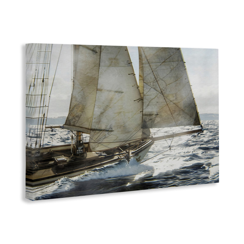 «Ship Sails In Motion Canvas», conception par LSR Design Studio, H 24 po x l 36 po