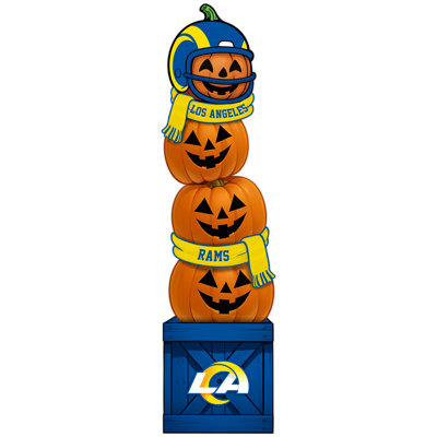 Los Angeles Rams Pumpkin Stacked Leaner With Helmet