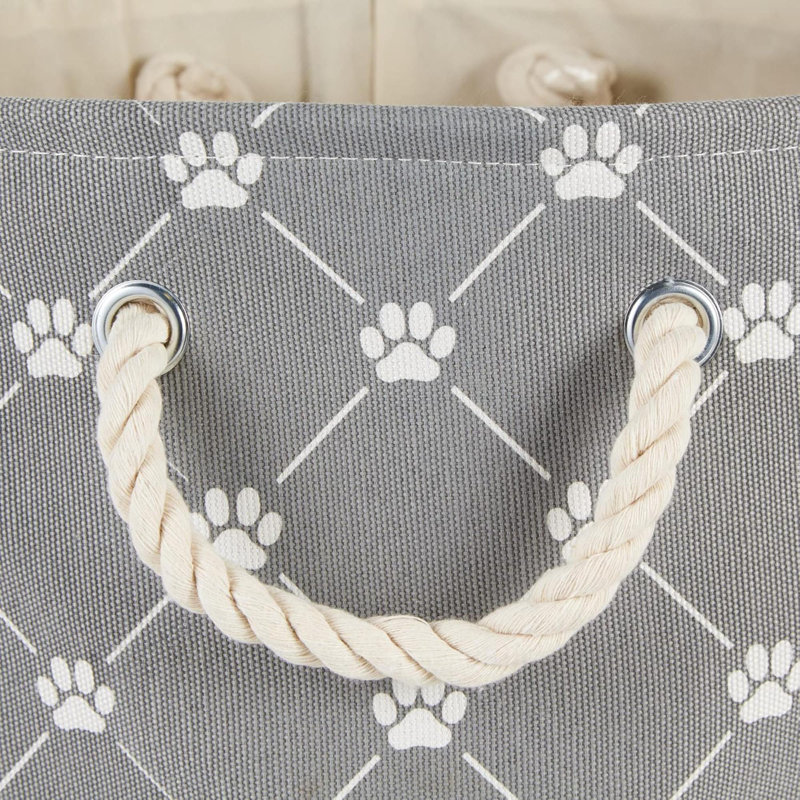 Empreinte de pattes et d'os de la collection Pet Storage, rectangle moyen, Gris, H 9 po x l 8 po x P 14 po