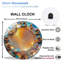 Horloge murale en cristal 12 po