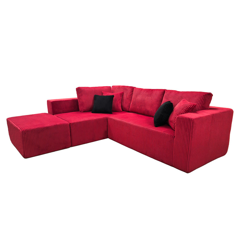 Flintwood Boneless Sectional, Red