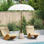 Balinese Parasol Cream Cotton, Solid Wood-1308678104