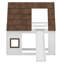 Lit superposé en bois avec toit, échelle et glissade Wood House