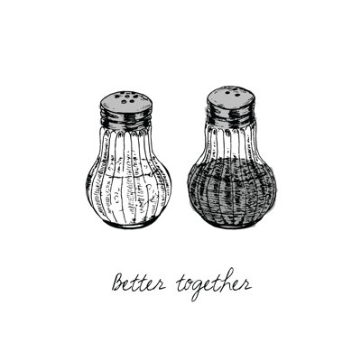 Better Together Salt Pepper - Painting Print