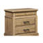 Table de chevet 2 tiroirs avec plateau - finition caramel