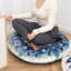 Coussin de méditation 32 po, grand coussin de sol rond, coussins de yoga pour s'asseoir sur le sol-1055820520
