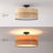 18 In. 4-light Wood Veneer Drum Ceiling Light Semi Flush Mount-1954244117