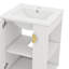 Armoire de salle de bain debout de 20 pouces avec compartiment de rangement latéral à porte à fermeture en douceur et cuve en céramique-1566003745
