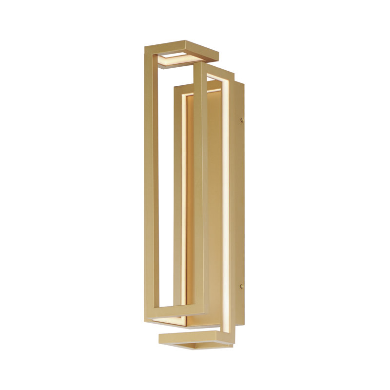 Ilah Aluminum LED Flush Mounted Sconce, Gold