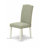 5 Piece Dining Set Includes a Rectangle Kitchen Table with Butterfly Leaf and 4 Dark Shitake Linen Fabric Upholstered Chairs, Linen White-77487607-77487608-25805896
