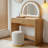 39" Makeup Vanity Table with Mirror Touch Screen Lighted Mirror, Dressing Table with Drawer for Bedroom-181347828