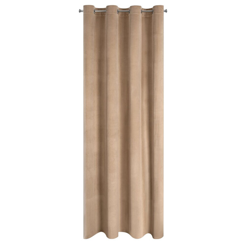 Melanie Blackout Curtain Single Panel, Dark beige