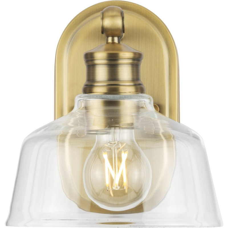 Éclairage pour meuble-lavabo 36 po Leo, Laiton rétro, Une lumière