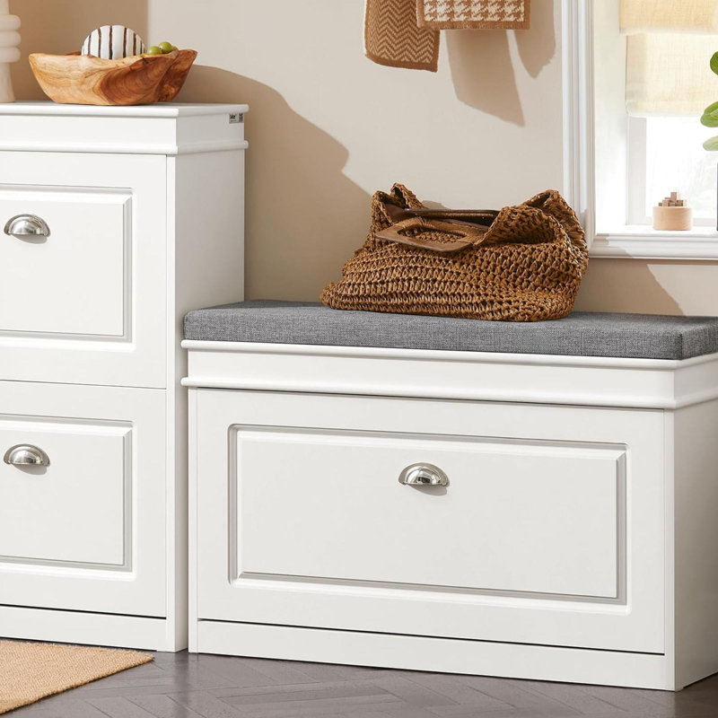 6 Pair Flip Down Shoe Storage, White