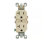 Leviton 20 Amp 125 Volt Duplex Ivory Tamper Resistant Outlet 5-20R 1 Pack