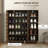 Shoe Storage Cabinet with 5-tier Cupboard and 5 Open Shelves-101946150