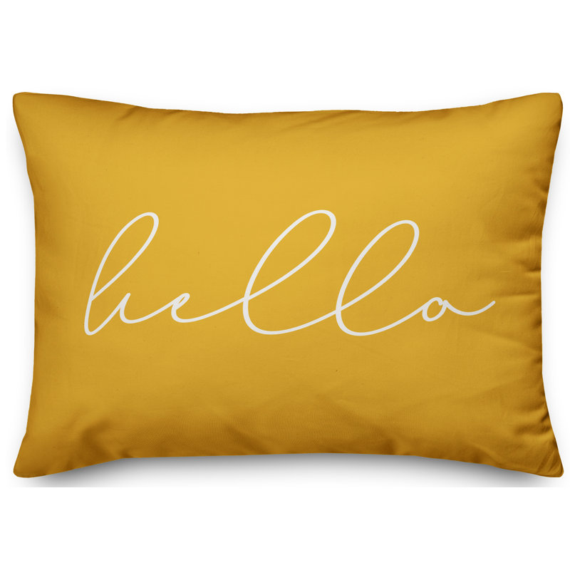  Housse et insert de coussin d'extérieur Hello Thin, Jaune