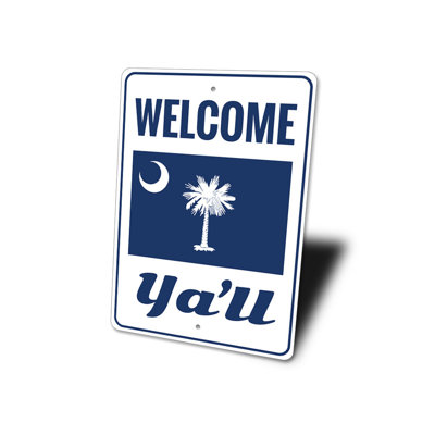 Panneau de bienvenue en aluminium South Carolina