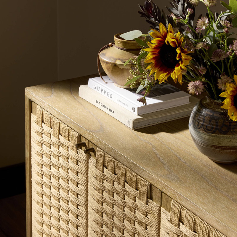 Macklin 82 in. W Sideboard, Sandy Mindi Veneer