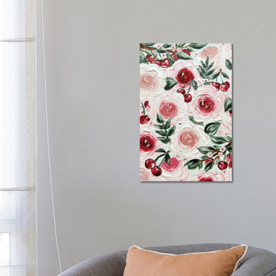 Cherry Florals by Katie Bryant - Wrapped Canvas Gallery-Wrapped Canvas Giclée