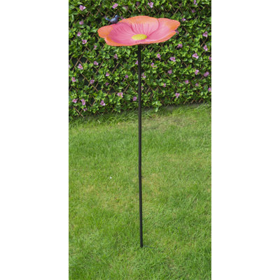 Meranda Metal Single Tier Birdbath
