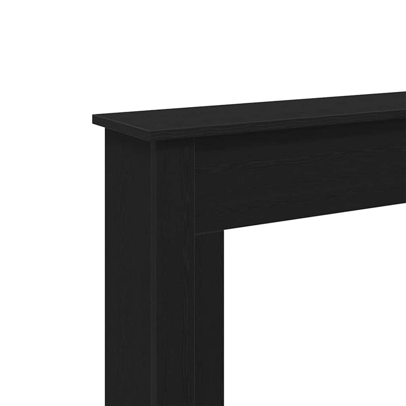 Fireplace Surround 75x87.5 Cm Engineered Wood, 87.5cm H x 75cm W x 30cm D, Black Oak
