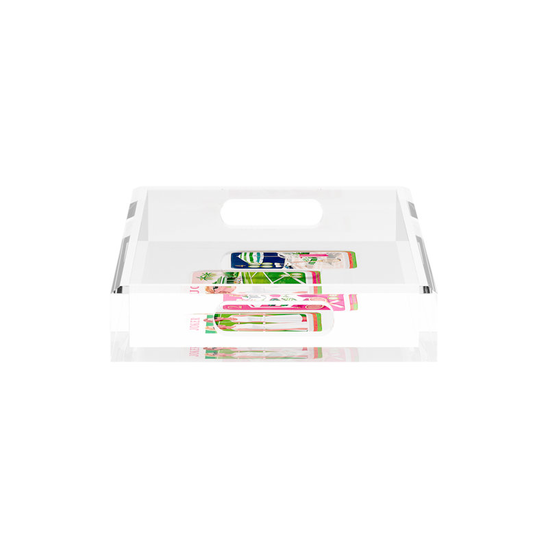 Mahjong Acrylic Decorative Tray, 12.5"W x 7.75"D x 2"H