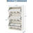 Slim Shoe Storage Cabinet with 3 Flip Drawers, Engineered Wood Construction, Space-Saving Vertical Design, for Entryway, Foyer, or Hallway-1696963703