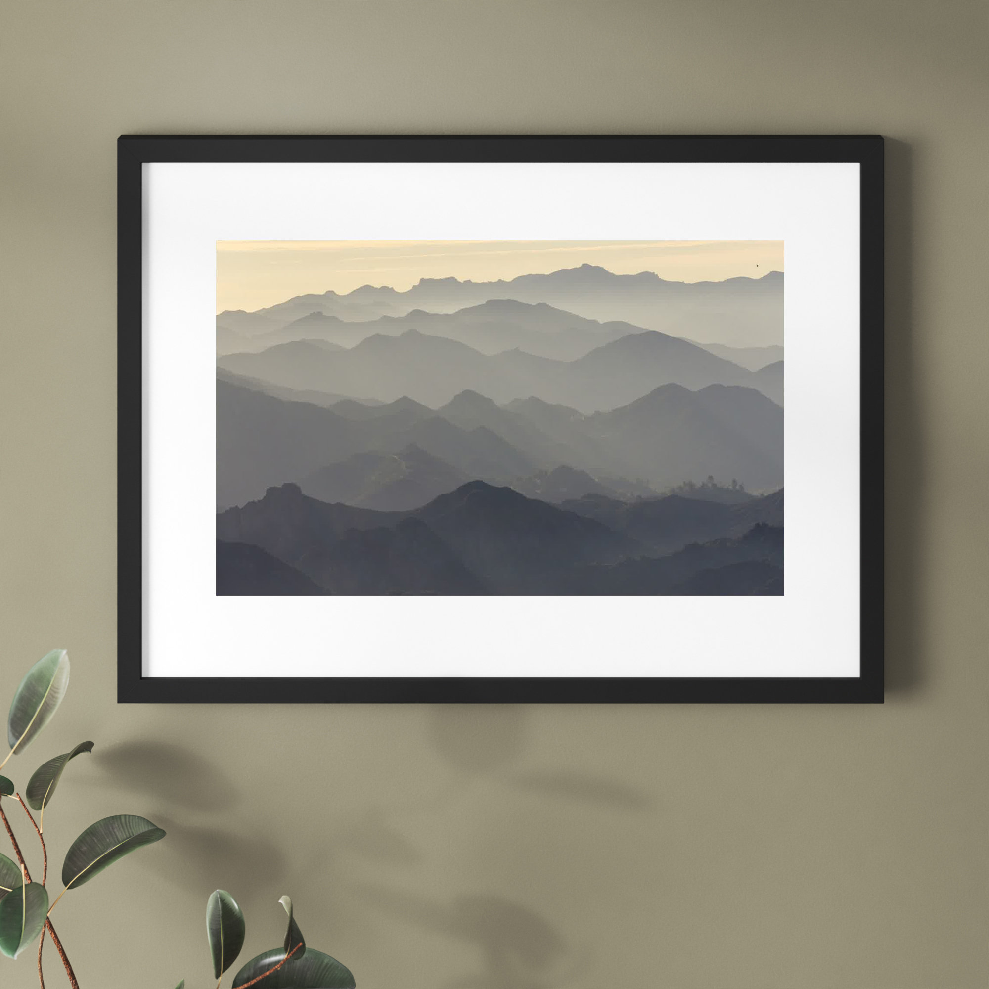 Santa Monica Mountains by Rob Sheppard Danita Delimont, 19" H x 25" W, Black