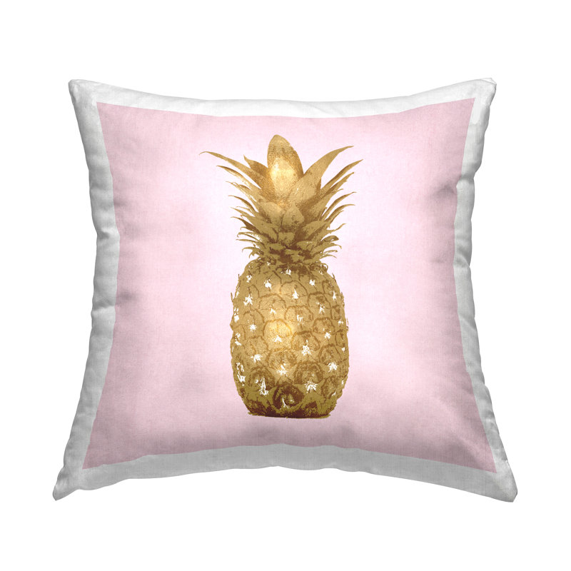 Coussin décoratif Stupell Industries Pink Glam Pineapple