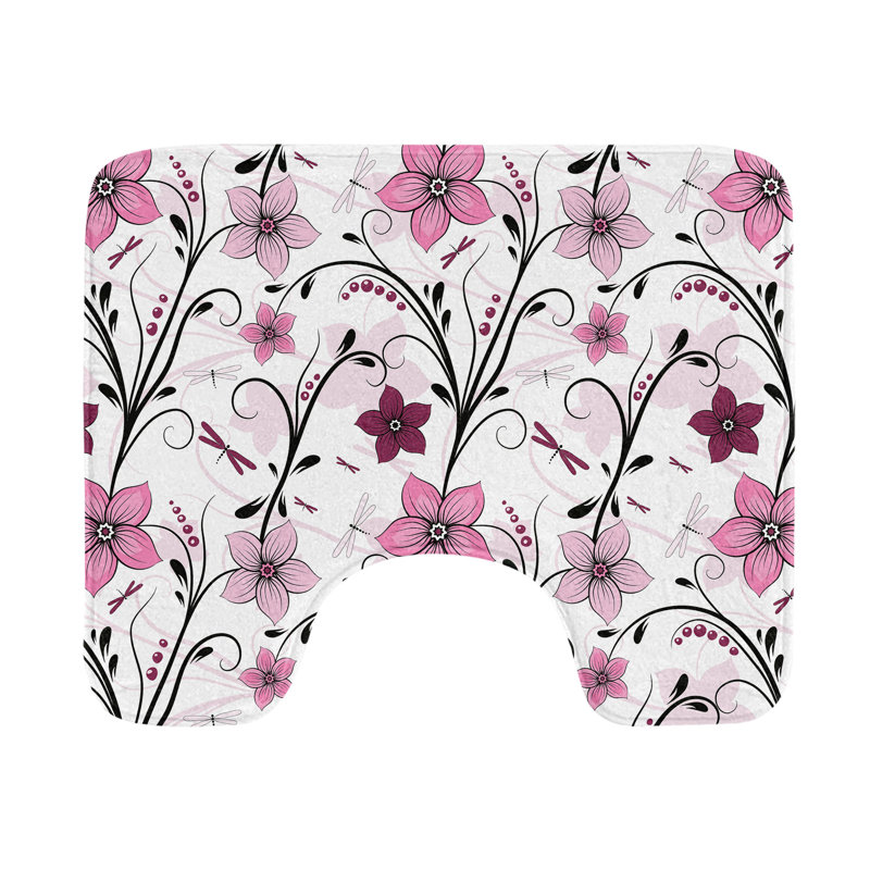  Tapis de salle de bain en forme de U Dragonfly