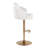 Dahlia Contemporary Adjustable Barstool In Metal With Metal Accent And Round Metal Footrest By Lumisource - Set Of 2-114850893-114850892