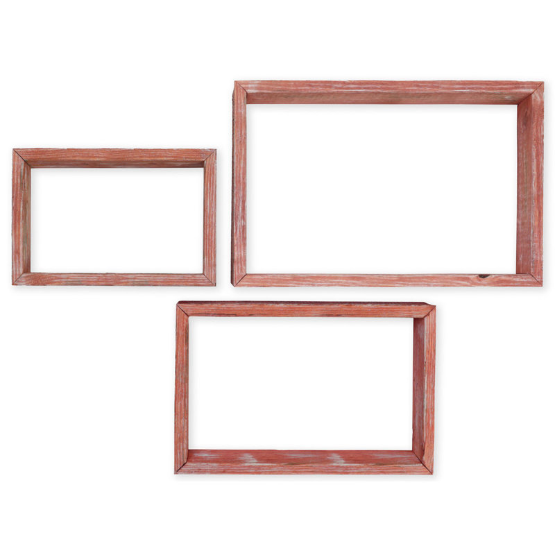 Cube Shelf with Adjustable Shelves, Salvage Red